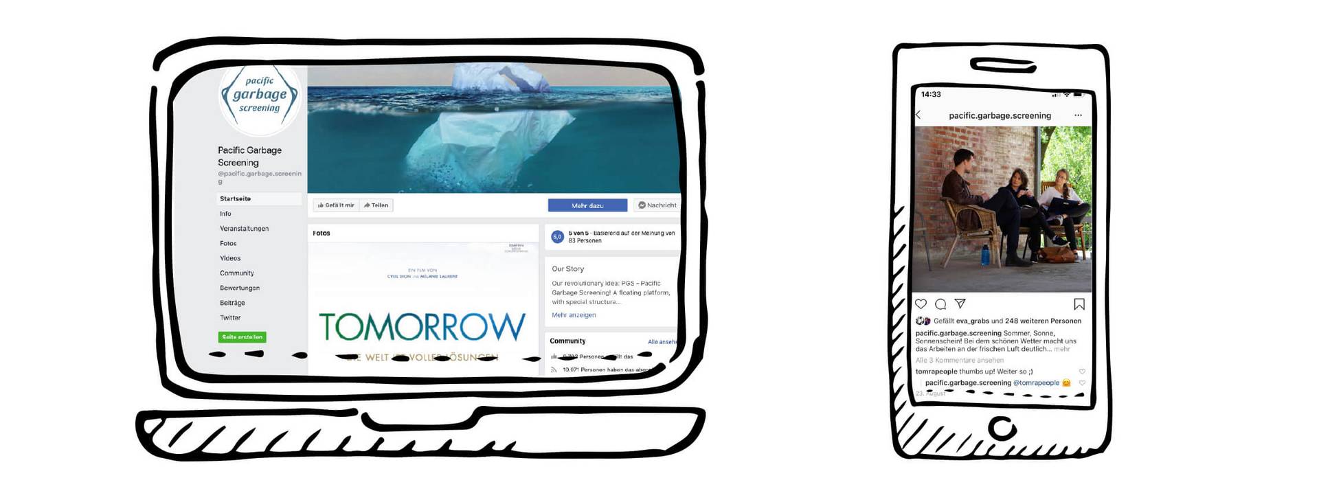 Pacific Garbage screening ausschnitt aus Facebookseite und Instagram